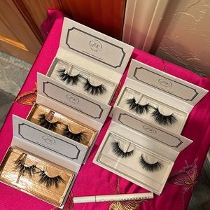 NWT Danielle Renee Mink Collection Eyelashes 5 Sets & Eyeliner Adhesive